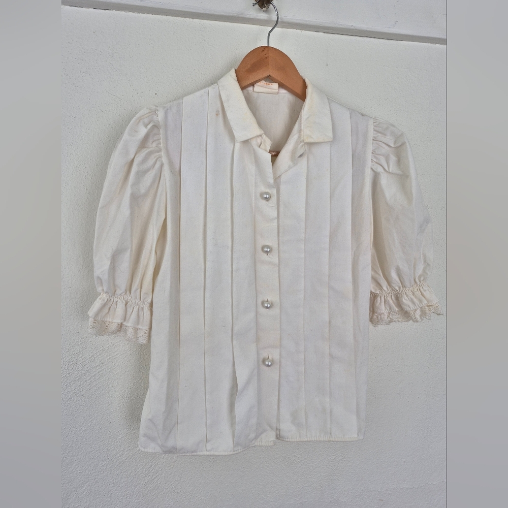 Vintage Off White Blouse *damaged